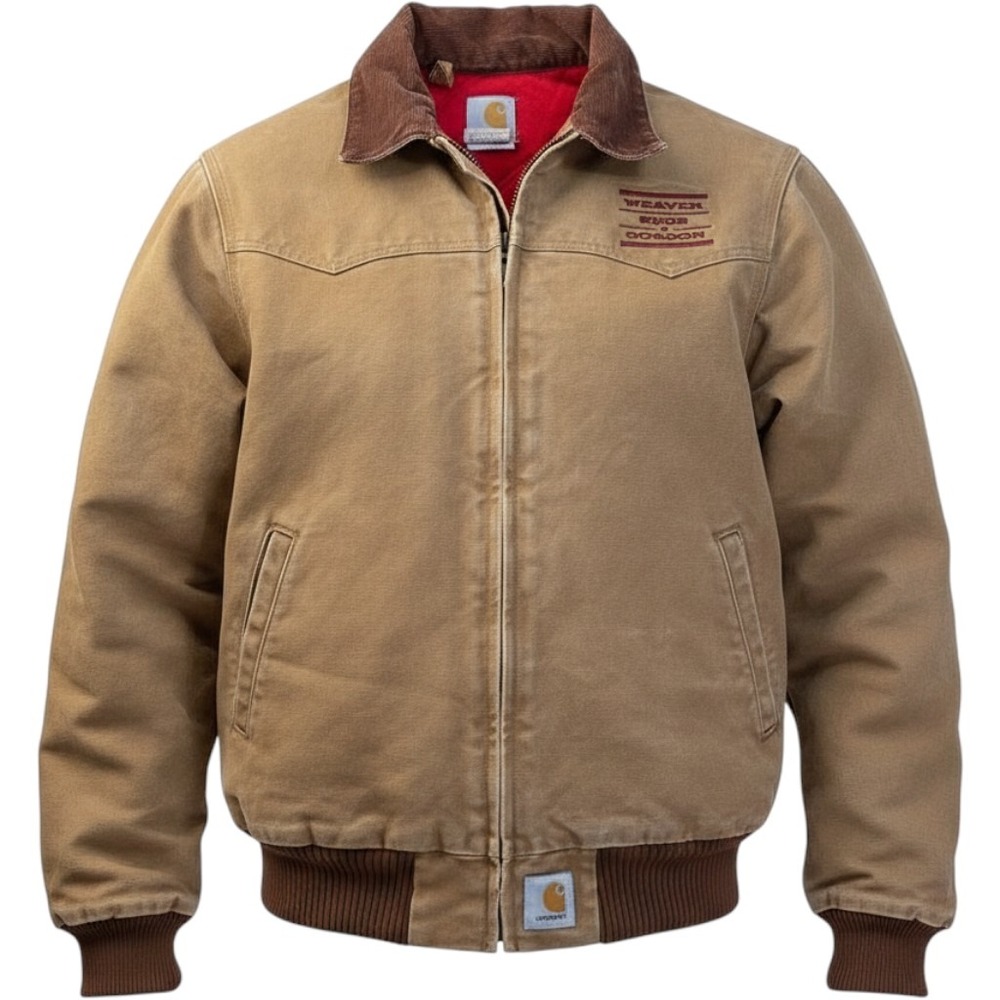 Carhartt Mens M Santa Fe Duck Jacket Quilted Lined J13 DKB Brown USA Vintage